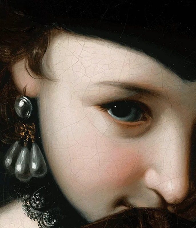 Ritratto di ragazza con libro - dettaglio